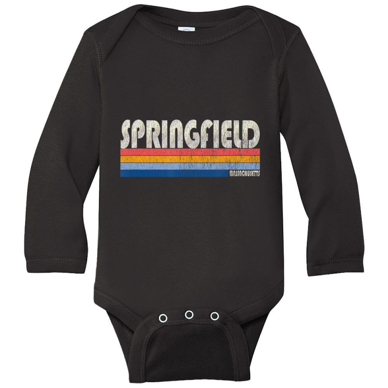 Vintage 70s 80s Style Springfield Ma Long Sleeve Baby Bodysuit | Artistshot