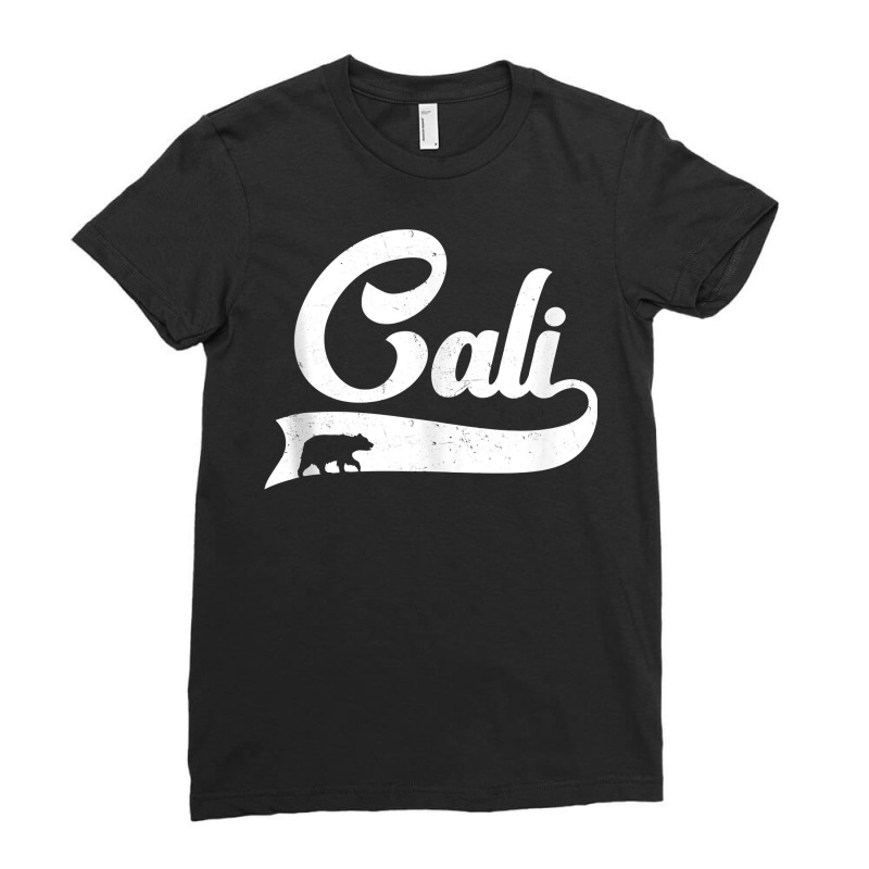 California Retro Republic Ca Vintage Distressed Cali Bear Tank Top Ladies Fitted T-Shirt by cm-arts | Artistshot