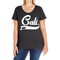 California Retro Republic Ca Vintage Distressed Cali Bear Tank Top Ladies Curvy T-shirt | Artistshot