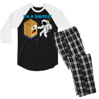 Cardboard Bin Coworker Swagazon Associate I'm A Shuttle T Shirt Men's 3/4 Sleeve Pajama Set | Artistshot