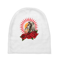 Praying La Calavera Catrina   Sugar Skull   Santa Muerte Tank Top Baby Beanies | Artistshot