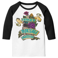 Mortgage Processor Inked Skull Tattoo Backside Design T Shirt Youth 3/4 Sleeve | Artistshot