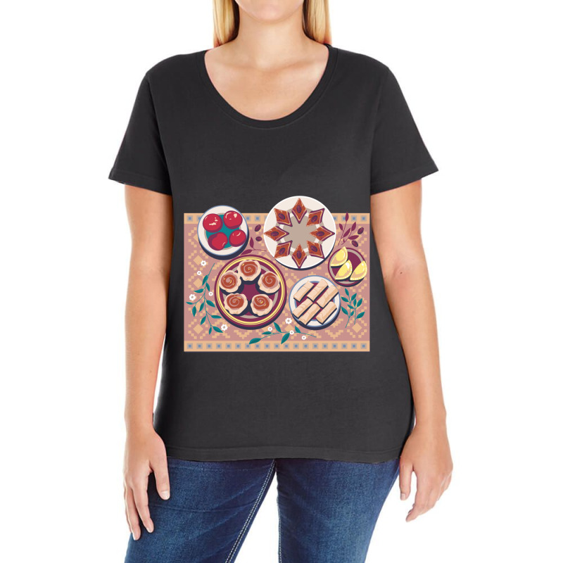 Nowruz - Iranian New Year Food Ladies Curvy T-Shirt by cm-arts | Artistshot