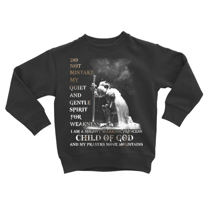 Knight Templar I Am A Child Of God A Warrior Of Christ Shirt Long Slee Toddler Sweatshirt | Artistshot