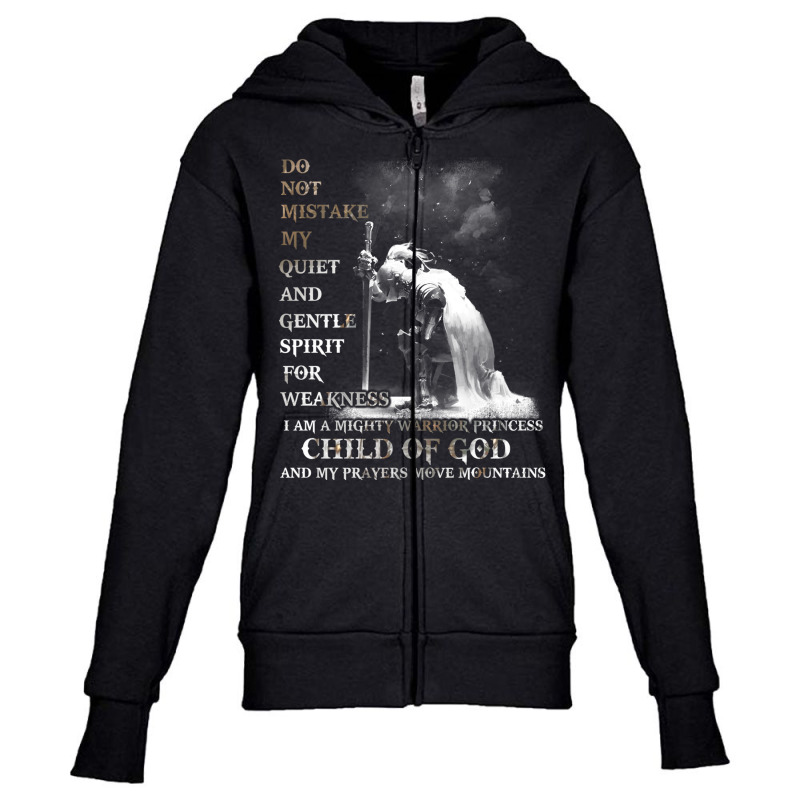 Knight Templar I Am A Child Of God A Warrior Of Christ Shirt Long Slee Youth Zipper Hoodie | Artistshot