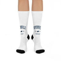 Hopkinsville Kentucky Ky Vintage Athletic Navy Sports Design T Shirt Crew Socks | Artistshot