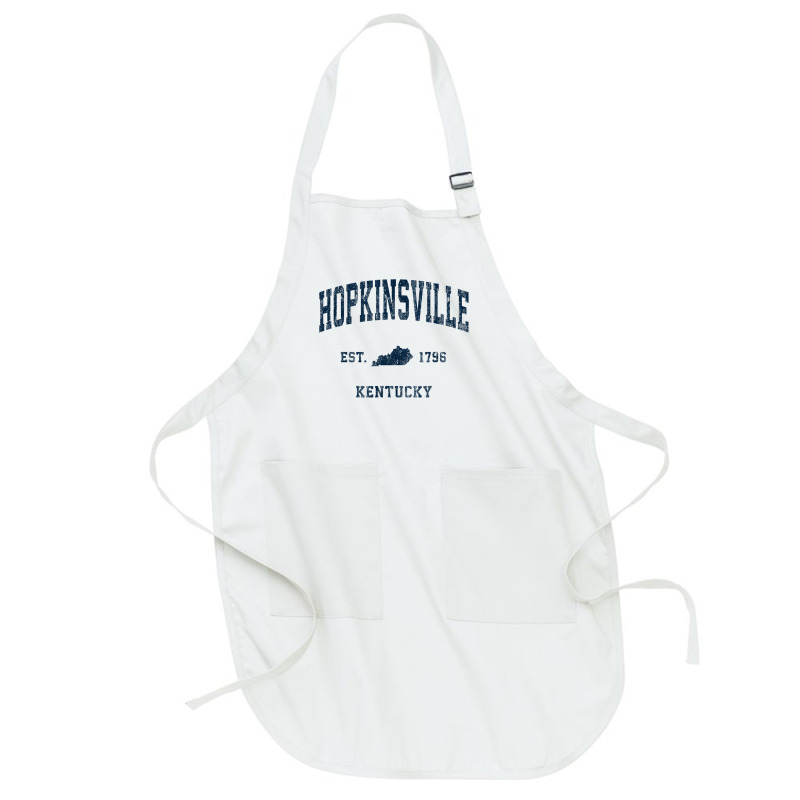 Hopkinsville Kentucky Ky Vintage Athletic Navy Sports Design T Shirt Full-length Apron | Artistshot