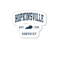 Hopkinsville Kentucky Ky Vintage Athletic Navy Sports Design T Shirt Sticker | Artistshot