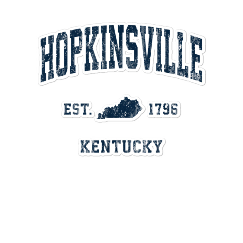 Hopkinsville Kentucky Ky Vintage Athletic Navy Sports Design T Shirt Sticker | Artistshot