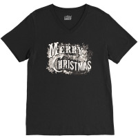 Merry Christmas   Currier & Ives Engraving Long Sleeve T Shirt V-neck Tee | Artistshot