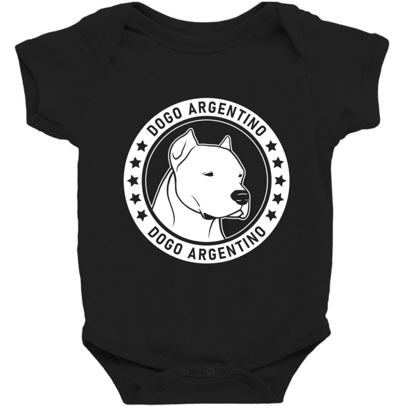 Dogo Argentino Dog Portrait Baby Bodysuit | Artistshot