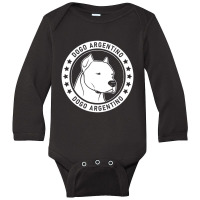 Dogo Argentino Dog Portrait Long Sleeve Baby Bodysuit | Artistshot