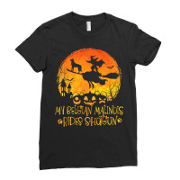 Halloween Belgian Malinois Rides Shotgun Funny Dog Lover Premium T Shi Ladies Fitted T-shirt | Artistshot