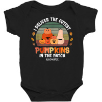 I Deliver The Cutest Pumpkins L&d Nurse Halloween Costumes T Shirt Baby Bodysuit | Artistshot