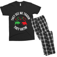 They See Me Trading They Hating Men's T-shirt Pajama Set | Artistshot