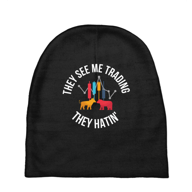 They See Me Trading They Hating-obaaf Baby Beanies | Artistshot