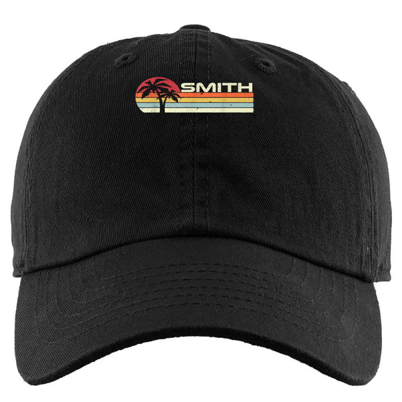 Smith Surname 80s 90s Vintage Sunset With Palm Trees T Shirt Kids Cap by cm-arts | Artistshot