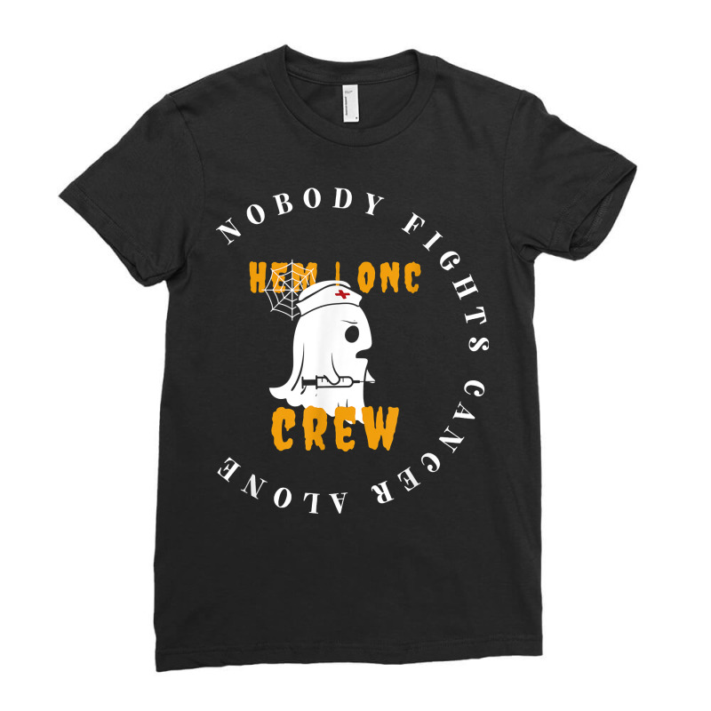 Halloween Oncology Hematology Nurse Crew Tee Peds Hemonc T Shirt Ladies Fitted T-Shirt by cm-arts | Artistshot