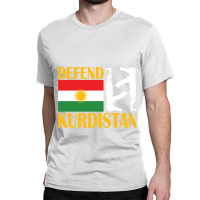 Defend Kurdistan, Kurdish Flag Classic T-shirt | Artistshot