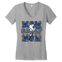 Volleyball Mom Volleyball Lightning Bolt Leopard Blue T Shirt Women's V-neck T-shirt | Artistshot