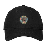 Tree Sun And Moon With Stars Spiritual Adjustable Cap | Artistshot