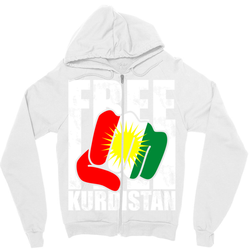 Free Kurdistan Kurdish Zipper Hoodie by cm-arts | Artistshot