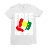 Free Kurdistan Kurdish Ladies Fitted T-shirt | Artistshot