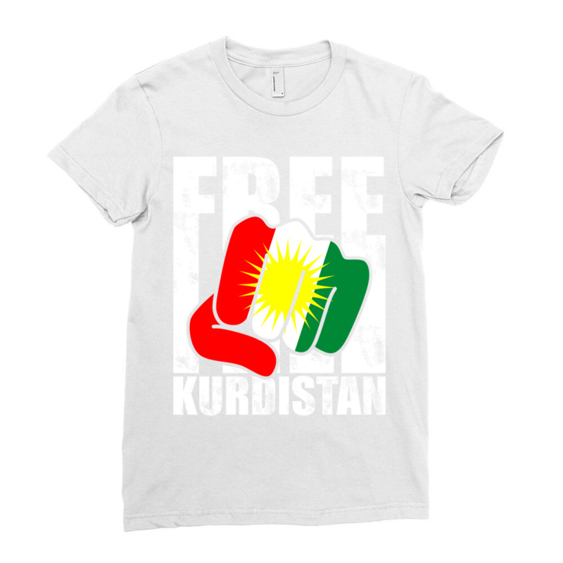 Free Kurdistan Kurdish Ladies Fitted T-Shirt by cm-arts | Artistshot