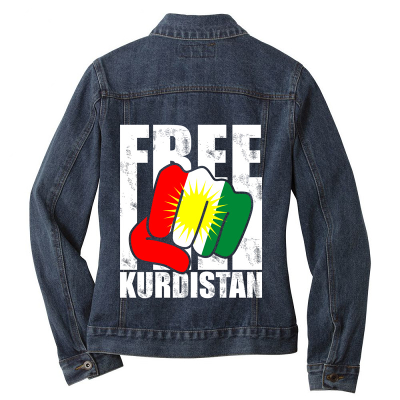 Free Kurdistan Kurdish Ladies Denim Jacket by cm-arts | Artistshot