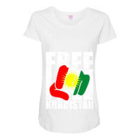 Free Kurdistan Kurdish Maternity Scoop Neck T-shirt | Artistshot