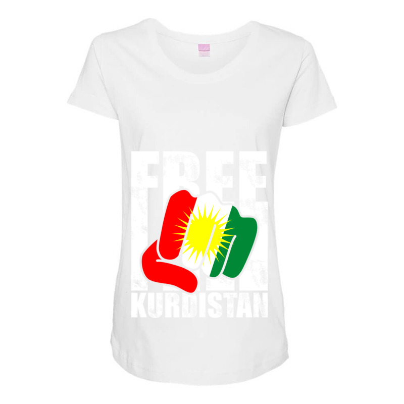 Free Kurdistan Kurdish Maternity Scoop Neck T-shirt by cm-arts | Artistshot