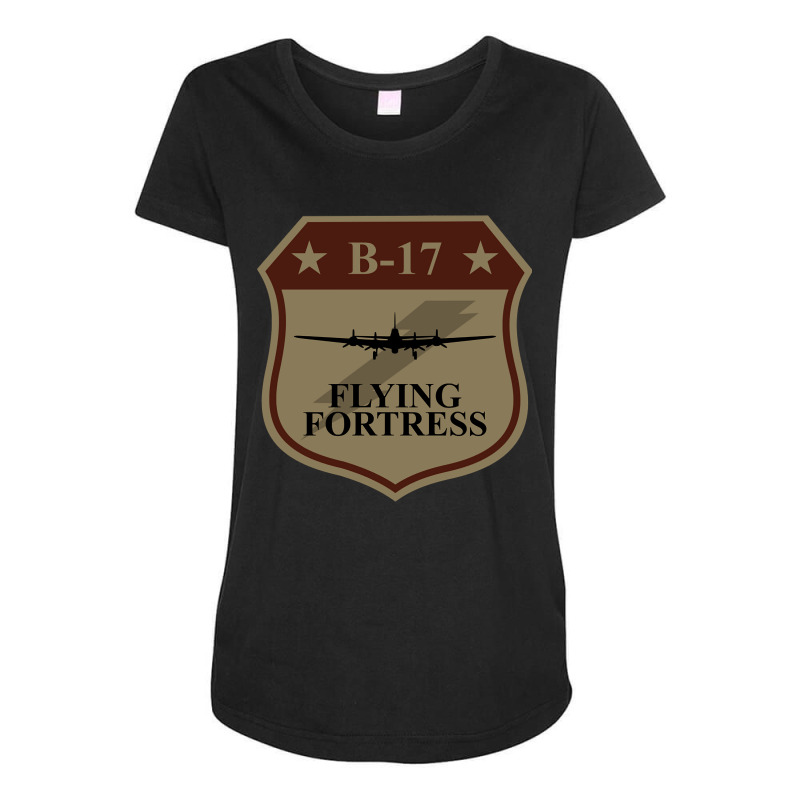 B-17 Flying Fortress Patch Maternity Scoop Neck T-shirt by Kanmosrin52 | Artistshot