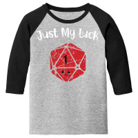 Tabletop Dungeons And Rpg Dragons Just My Luck Youth 3/4 Sleeve | Artistshot