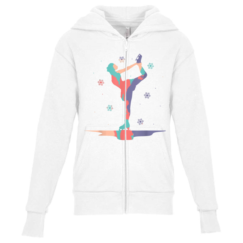 Figure Skater Ice Skating Dancing T Shirt Youth Zipper Hoodie by cm-arts | Artistshot