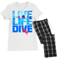 Scuba Diver Underwater Live Life Dive Long Sleeve T Shirt Women's Pajamas Set | Artistshot