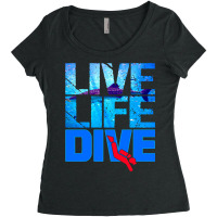 Scuba Diver Underwater Live Life Dive Long Sleeve T Shirt Women's Triblend Scoop T-shirt | Artistshot