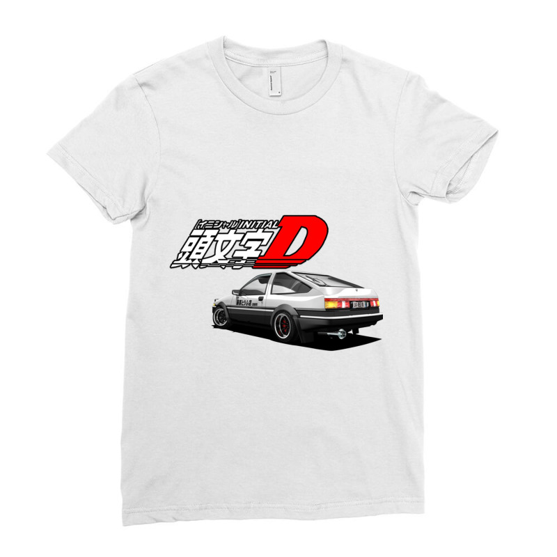 Initial D - Ae89 Trueno Ladies Fitted T-Shirt by cm-arts | Artistshot