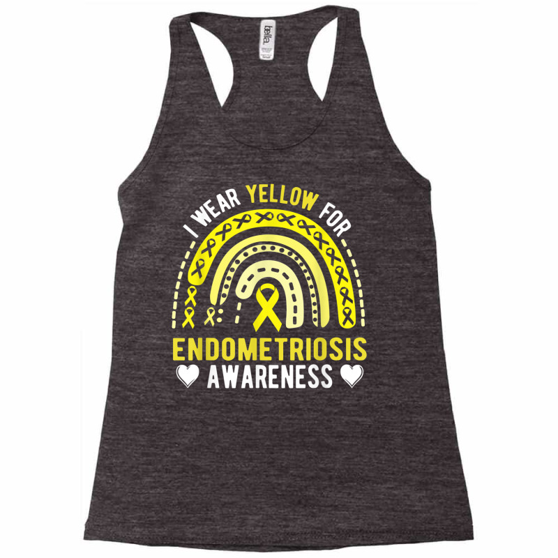 Endometriosis Awareness Month Rainbow For Endo Warrior T Shirt Racerback Tank by cm-arts | Artistshot