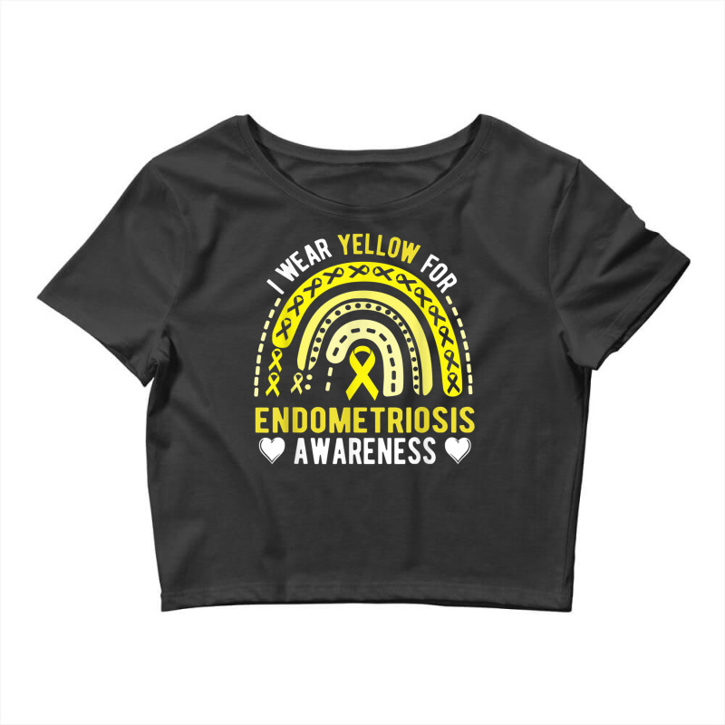 Endometriosis Awareness Month Rainbow For Endo Warrior T Shirt Crop Top by cm-arts | Artistshot