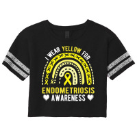 Endometriosis Awareness Month Rainbow For Endo Warrior T Shirt Scorecard Crop Tee | Artistshot