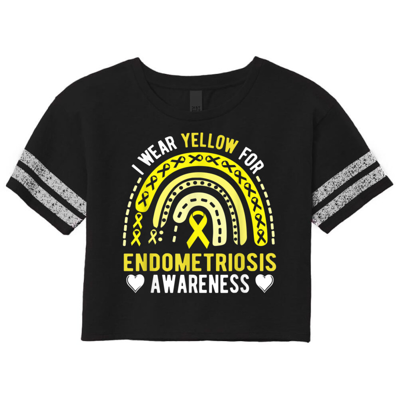 Endometriosis Awareness Month Rainbow For Endo Warrior T Shirt Scorecard Crop Tee by cm-arts | Artistshot