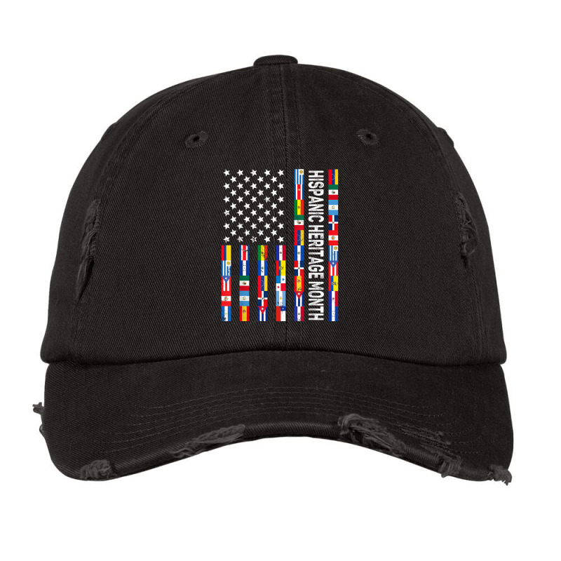 Latin American Flag Hispanic Heritage Month All Countries T Shirt Vintage Cap by cm-arts | Artistshot