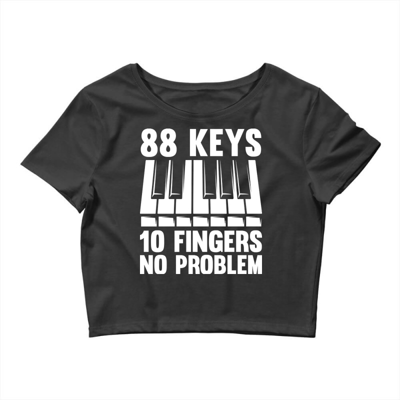 Keyboard Pianist Design And Music Musician Piano Player-n4vuc Crop Top by laughingtuy | Artistshot