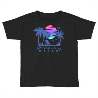 St. Petersburg Beach St Pete Florida Vacation Vintage Sunset Long Slee Toddler T-shirt | Artistshot