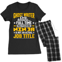 Womens Ghost Writer Job Title Ghost Author Novelist Vneck Women's Pajamas Set | Artistshot