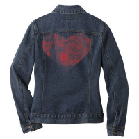 Starry Night Heart By Vincent Van Gogh Famous Painting Ladies Denim Jacket | Artistshot