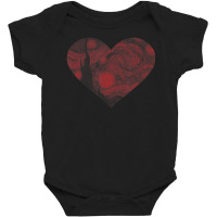 Starry Night Heart By Vincent Van Gogh Famous Painting Baby Bodysuit | Artistshot