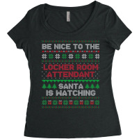 Locker Room Attendant Gift Locker Room Attendant Ugly Xmas Premium T S Women's Triblend Scoop T-shirt | Artistshot