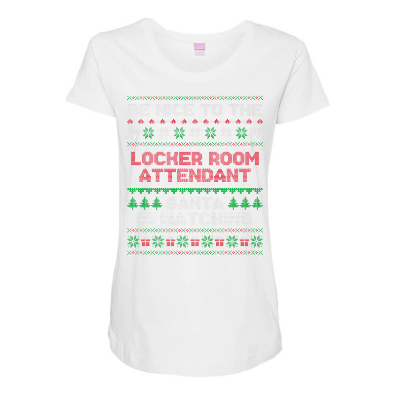 Locker Room Attendant Gift Locker Room Attendant Ugly Xmas Premium T S Maternity Scoop Neck T-shirt by cm-arts | Artistshot