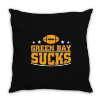 Green Bay Sucks Football Sarcastic Humor Throw Pillow | Artistshot